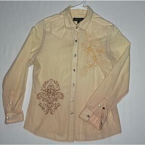 North River western button down with cross size medium